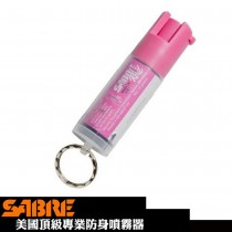 SABRE沙豹防身噴霧器-輕量鑰匙圈型(粉紅/黑)